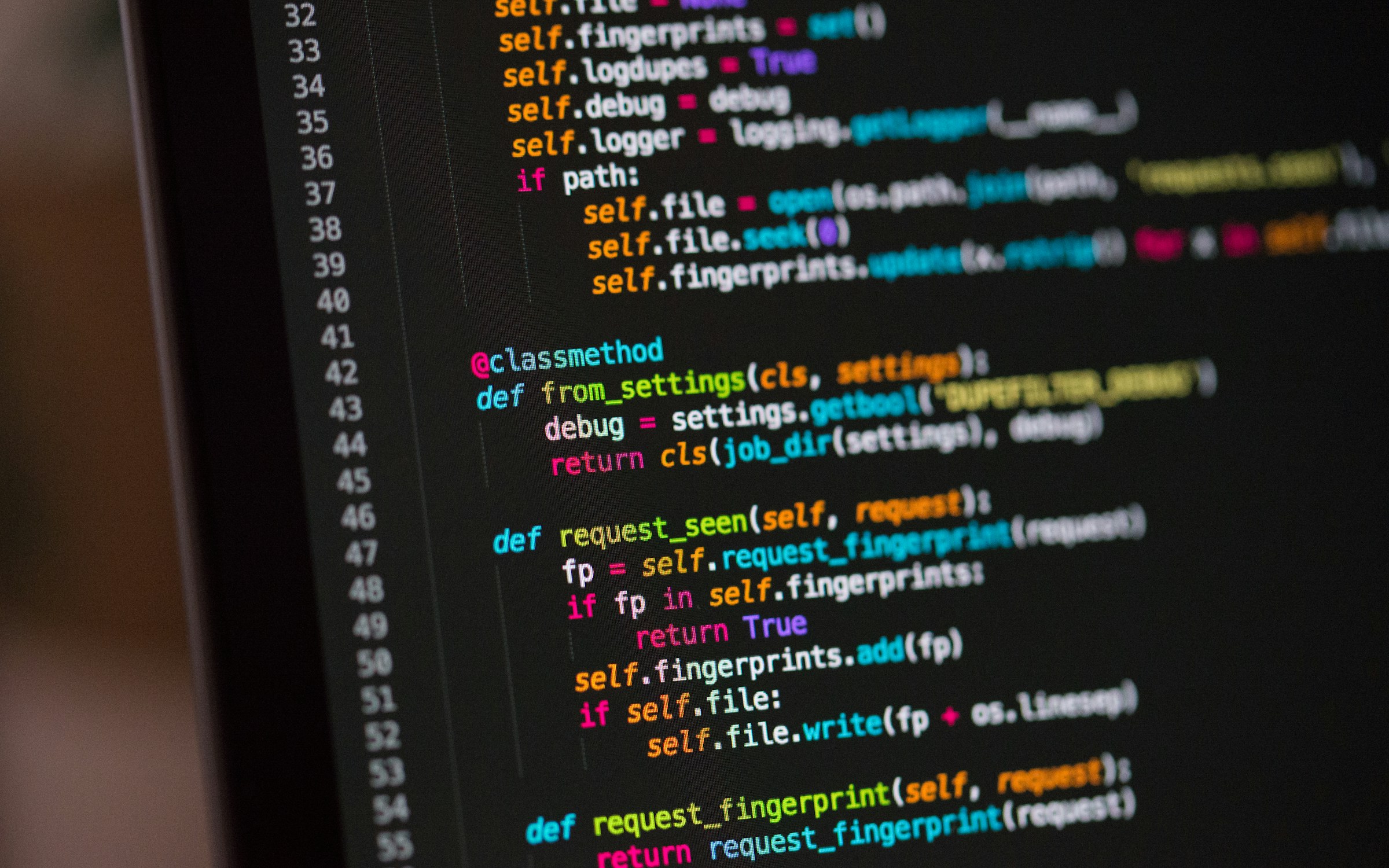 Código Python con la lógica de un proceso automatizado.
